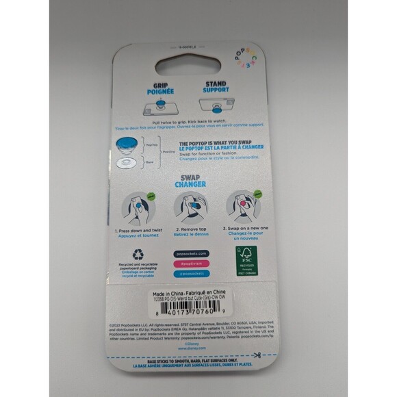 PopSockets - PopGrip Disney Stitch Weird But Cute Pop-Up Phone Holder New - Picture 2 of 2